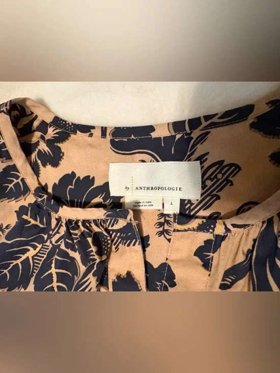 ANTHROPOLOGIE The Somerset Floral Maxi Dress Large L flowy tiered cotton summer - Picture 2 of 12